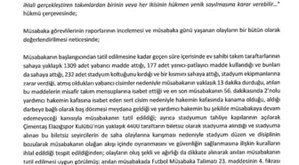 TFF'den Elazığspor'a Hükmen Yenilgi Kararı