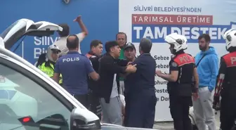Silivri'de Motosiklet ve Cip Çarpıştı, Gergin Anlar Yaşandı