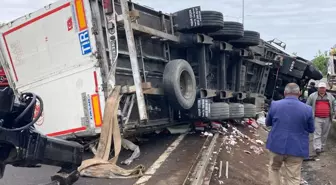 Ünye'de Devrilen TIR'ın Şoförü Kazada Sol Kolunu Kaybetti