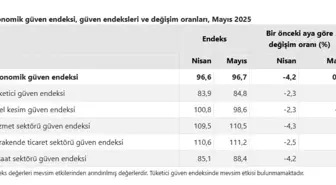 TÜİK Mayıs Ayı Ekonomik Güven Endeksini Açıkladı