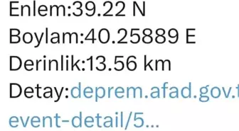Bingöl'ün Kiğı ilçesinde 4,3 büyüklüğünde deprem