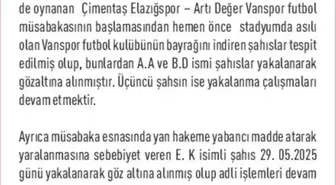 Elazığ'da Futbol Maçında Olaylar: 3 Kişi Gözaltına Alındı