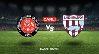 Karagümrük Bandırmaspor CANLI nereden izlenir? Karagümrük Bandırmaspor maçı hangi kanalda, nasıl izlenir?