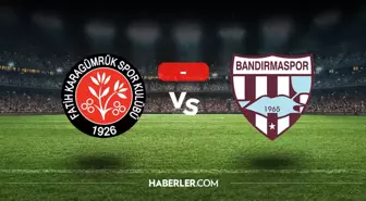 Karagümrük Bandırmaspor maçı kaç kaç, bitti mi? MAÇ SONUCU! Karagümrük Bandırmaspor golleri kim attı, canlı maç anlatımı!