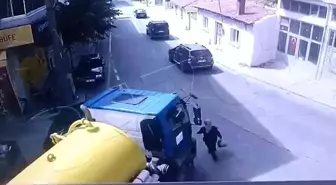 Tekirdağ'da vidanjörün kadını ezdiği anlar kamerada