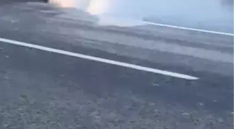 Ankara'da Seyir Halindeki Tofaş Araç Yandı