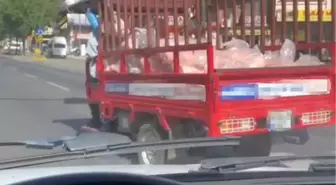 Şanlıurfa'da Et Taşıyan Kamyonet Görenleri Şaşırttı