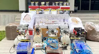 Uşak'ta Kaçak Makaron Operasyonu: 401 Bin 340 Makaron Ele Geçirildi