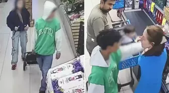 Zincir marketten 22 bin liralık ürün çalan iki çocuk kasiyeri tehdit etti