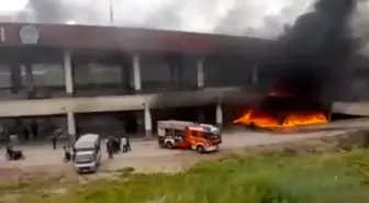 Çubuk'ta Pazar Yerinde Yangın Çıktı