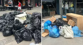 İzmir'de grev krizi sürüyor, sokaklar çöp yığınlarıyla doldu