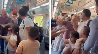 Marmaray'da iki küçük çocuğunun yanında darbedildi