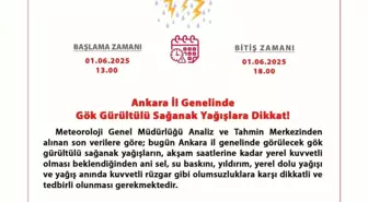 Ankara Valiliği'nden Kuvvetli Yağış Uyarısı