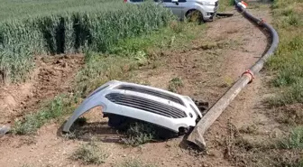 Karaman'da Kontrolden Çıkan Otomobil Tarlaya Devrildi: 1 Yaralı
