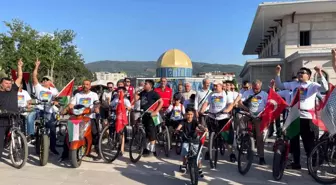 Osmaniye'de pedallar Gazze'ye destek için çevrildi