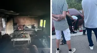 Sevgilisiyle kaldığı evi yakan kadın kaçarken kaza yaptı