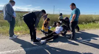 Tekirdağ'da Motosiklet ve Otomobil Çarpıştı: 2 Yaralı