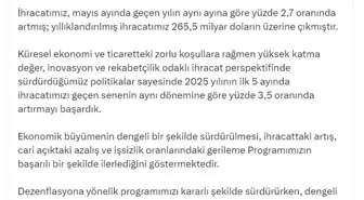 2025 Yılı İhracatı, Geçen Yıla Göre Artış Gösterdi