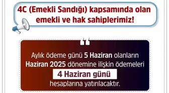 SGK, Emekli Ödemelerini 4 Haziran'da Yapacak