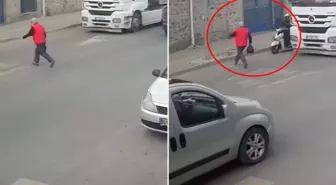 Yaşlı adama kimse yol vermedi, en sonunda motosikletli çarptı