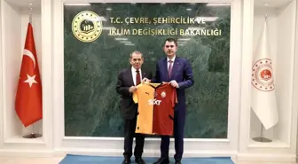 Bakan Kurum, Galatasaray Başkanı Dursun Özbek'i Kabulu