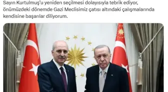 CUMHURBAŞKANI ERDOĞAN'DAN KURTULMUŞA TEBRİK MESAJI