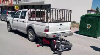 Konya'da Motosikletin Pikapa Çarpması Sonucu 1 Yaralı