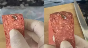 Marketten alınan sucuktan çıkan mide bulandırdı