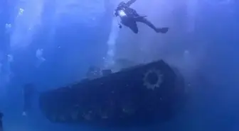 Saros Körfezi'nde su altı tarih müzesi için tank batırıldı