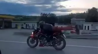 Tokat'ta Tehlikeli Motosiklet Yolculuğu Kamerada