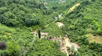 Trabzon'da Toklu Deresi Taştı, Yollar Su Altında Kaldı