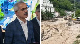 Bakan Uraloğlu, selin vurduğu Trabzon'a gitti: Kaybolan vatandaşımızı arama çalışmaları sürüyor