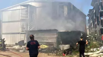 Kocaeli Kartepe'de İnşaat Şantiyesinde Yangın