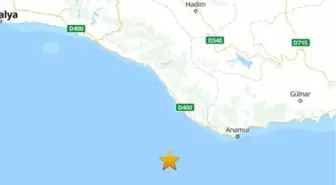 Antalya Gazipaşa Açıklarında 4 Büyüklüğünde Deprem