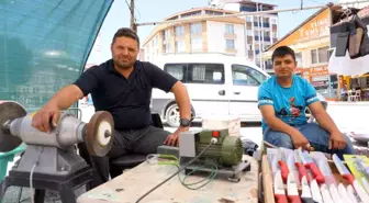 Burdur Gölhisar'da Kurban Bayramı Öncesi Bıçak Bileme Heyecanı