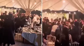 Mezuniyet balosunda tekme ve yumruklar havada uçuştu