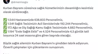 Kurban Bayramı'nda Sağlık Hizmetleri Kesintisiz Sürüyor