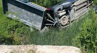 Eflani'de Kontrolden Çıkan Cip Köprüye Düştü: Sürücü Yaralı