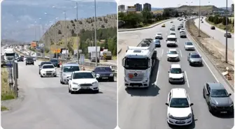Kırıkkale'de bayram dönüşü trafik yoğunluğu başladı