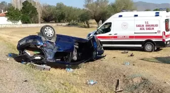 Konya'da Otomobil Takla Attı: 2 Yaralı