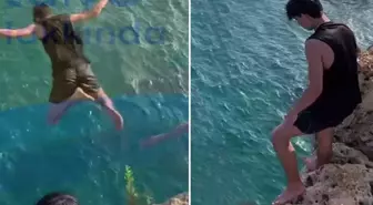 Falezlerden atlayan genç ölümle pençeleşiyor