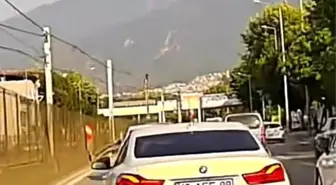 Bursa'da Kural Tanımayan Sürücü Trafiği Tehlikeye Soktu