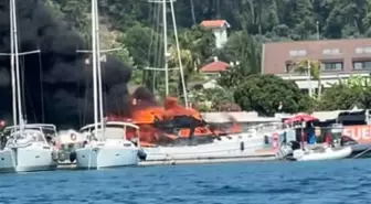 Fethiye'de Motoryatta Yangın Çıktı