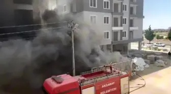 Aksaray'da İnşaat Bekçi Kulübesinde Yangın Çıktı