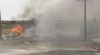 Mardin'in Nusaybin ilçesinde çalılık alanda çıkan yangın kontrol altına alındı