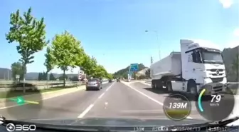 Bursa'da Tır Sürücüsü Ters Yöne Girdi