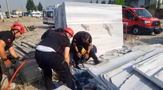 Kahramanmaraş'ta Mermer Blokları Devrildi: 1 İşçi Hayatını Kaybetti