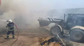 Hatay'da Samanlık Yangını Büyümeden Söndürüldü