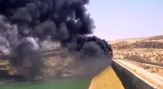 Birecik Barajı'nda Yangın Paniği