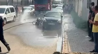 Batman'da Park Halindeki Otomobil Yandı
